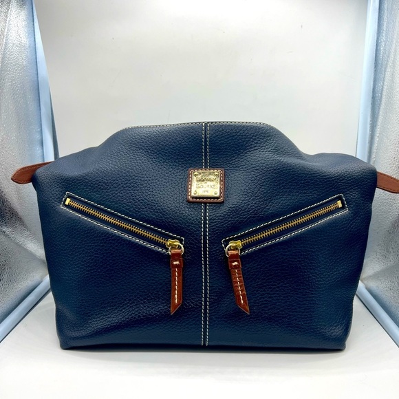 DOONEY & BOURKE navy blue pebbled leather shoulder bag serial number K83… - Picture 10 of 16